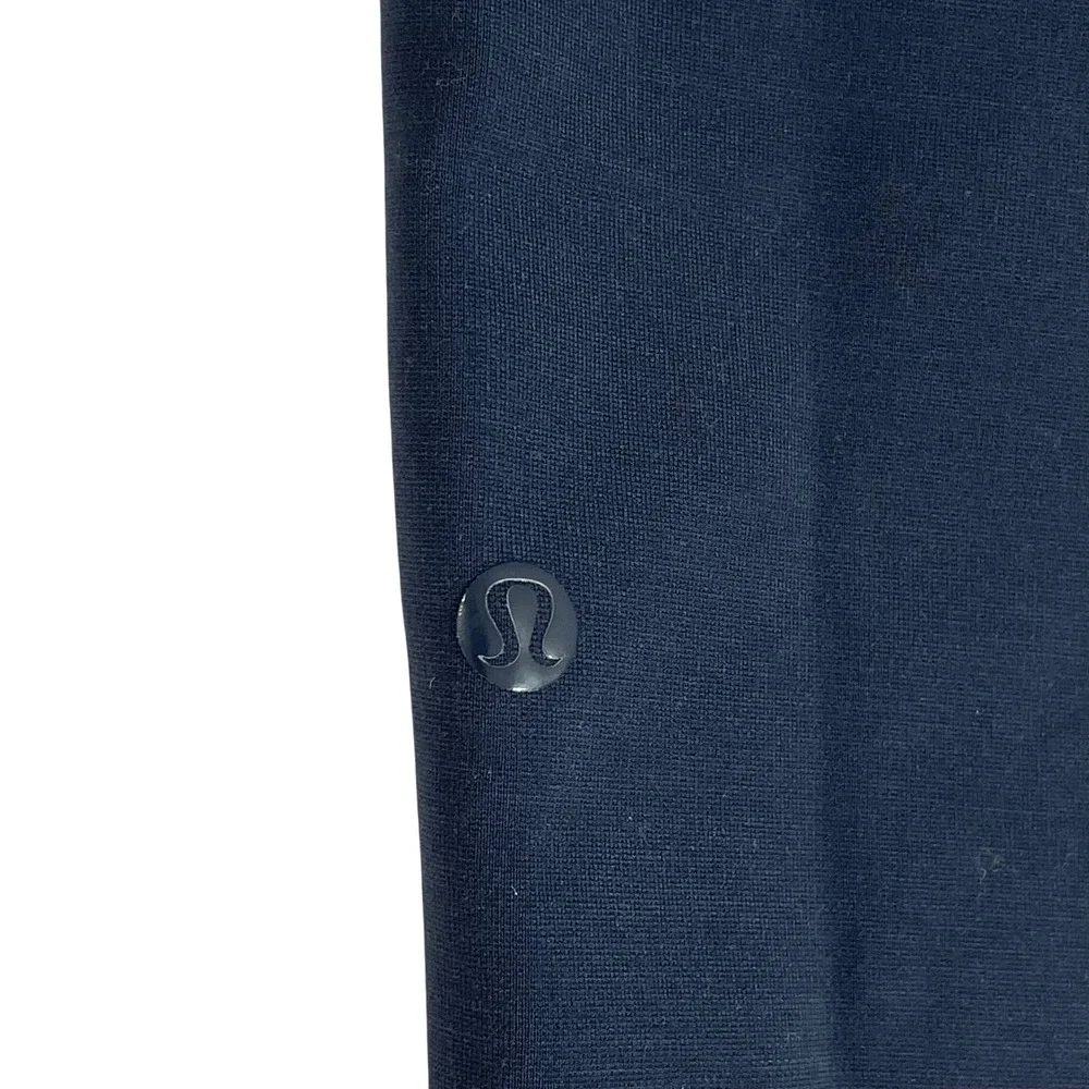 Lululemon Woven Tencel Blend Zip Fly Mid-Rise Pants  Size 2‎ Navy Blue Trousers